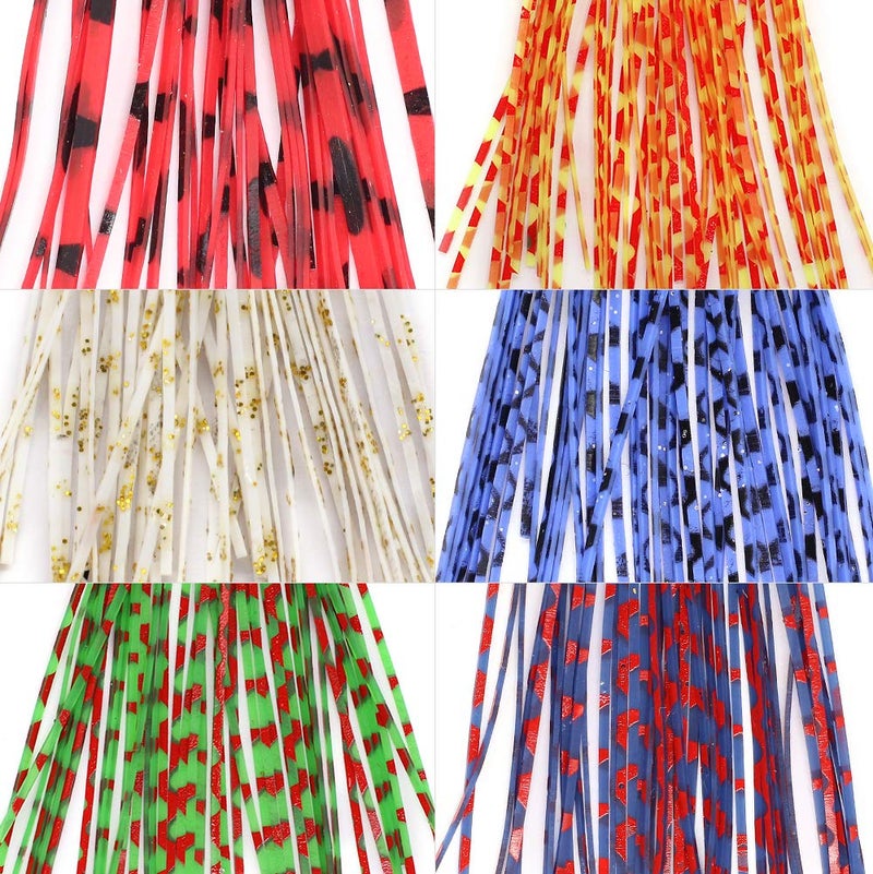 XFISHMAN Fly-Tying-Materials-Rubber-Legs-Silicone-Rubber-Skirt 12-24 Colors Fly Tying Supplies (12 Colors kit) - Image 5